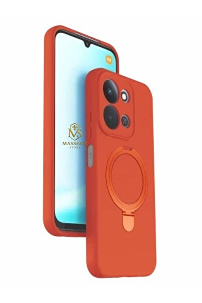 Massemr جراب سيليكون ممتص للصدمات لهاتف شاومي ريدمي 15C 4G مع حامل ماج سيف وح...