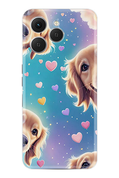 TECNO Spark 40 (Km5n) Kılıf Boutique Baskılı Resimli Kalp ve Köpek Pcode -034