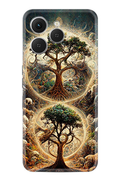TECNO Spark 40 (Km5n) Kılıf Boutique Baskılı Resimli İkili Ağaç Pcode -036
