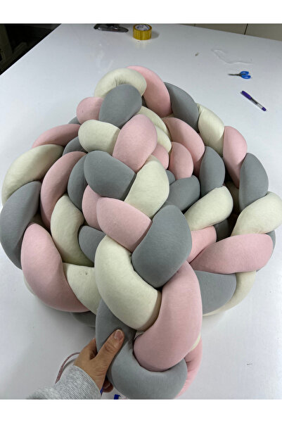 GULDESIGN واقي سرير الأطفال المحبوك 360 سم 3 طبقات محبوك 60×120 واقي سرير الأ...