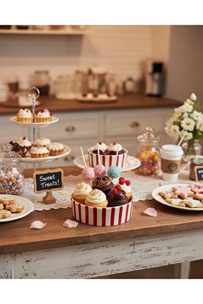 SHERLOCK HOME Red and White Presentation Bowl (Diameter 14 cm - Height 4.5 cm)