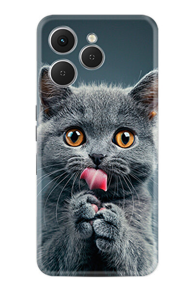 TECNO Spark 40 (Km5n) Kılıf Boutique Baskılı Resimli Komik Kedi Pcode -008