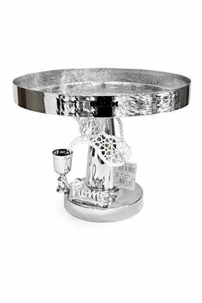 Urbanza حامل وعاء فضي فاخر مزخرف مع حامل شموع – قطعة مركزية أنيقة 31 سم