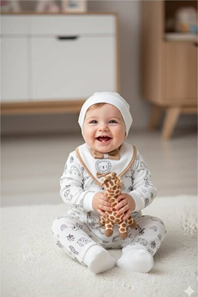 diamondstar Baby Boy Zebra Blanket 7-Piece Bodysuit Hospital Discharge Set