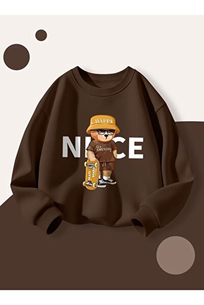 No Plan Hanorac cu imprimeu NICE TEDY pentru fete și băieți