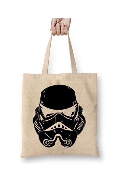 Toyaso Stormtrooper Black White Tote Bag Long Handle Shopping Bag Beach Bag