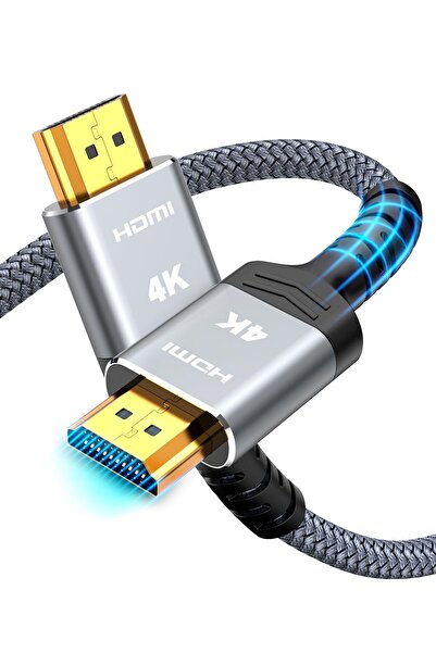 Snowkids Cablu HDMI 4K de 2 metri, conectori placați cu aur din nailon împlet...