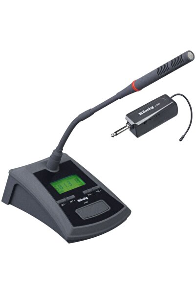 Saatistan UHF Şarjlı Telsiz Kürsü Mikrofonu K 509, yüksek kaliteli ses iletimi