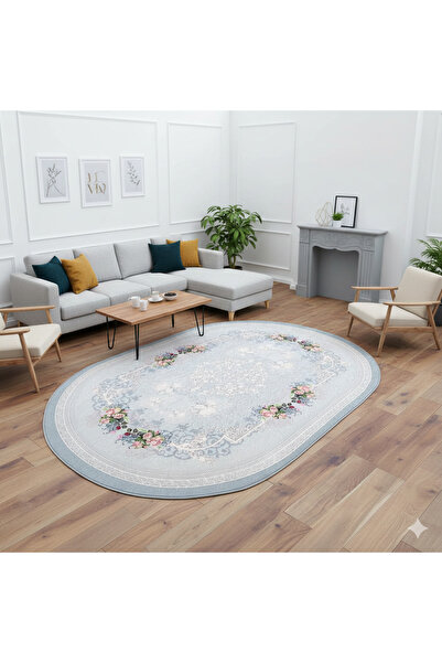 MyDecoRoom Makinede Yıkanabilir Kaymaz Taban Antialerjik Dekoratif Salon Otur...