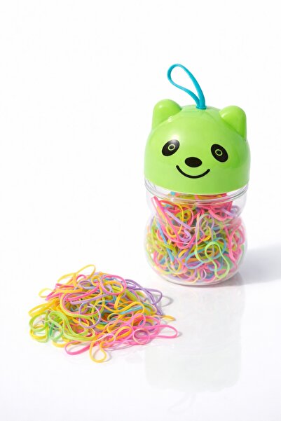 SeaBubbles مجموعة مشابك مطاطية صغيرة في علبة على شكل باندا (230 قطعة) باللون ...