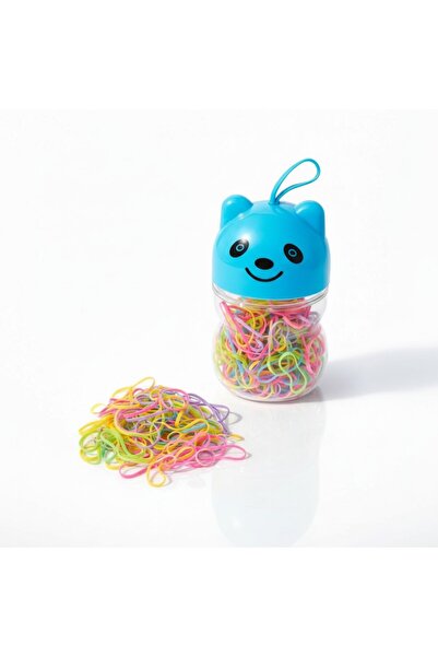 SeaBubbles مجموعة مشابك مطاطية صغيرة في علبة على شكل باندا (230 قطعة) باللون ...