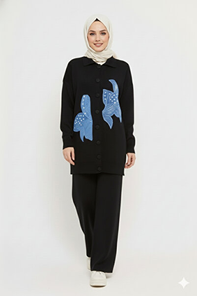 BLUE FASHION Women's Double Hijab Set Winter Pique