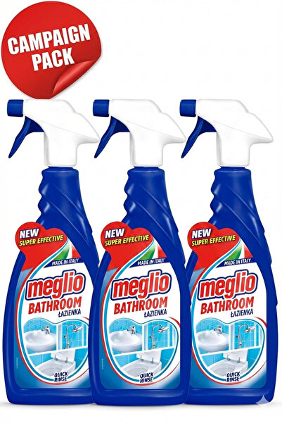 MEGLIO Spray, detergent, for bathroom, 3 x 650 ml