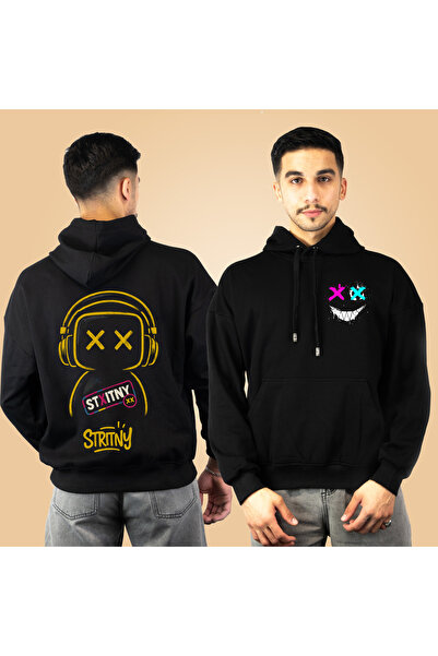 vblure "Street Vibes" Black Hoodie – Bold Graffiti Design and a Comfortable Fit
