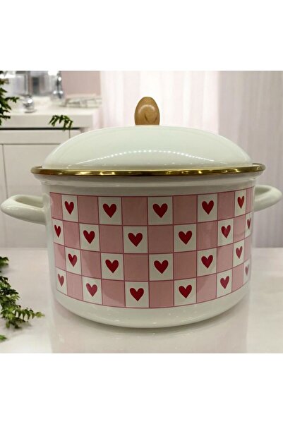 ALEV EMAYE Love Seri - 24 cm - 5 lt - Emaye Yoğurt Mayalama Tenceresi