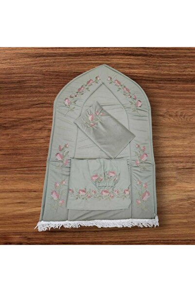 BIET ALMAFROSHAT طقم سجاد صلاه 3 قطعه ملكي مطرز