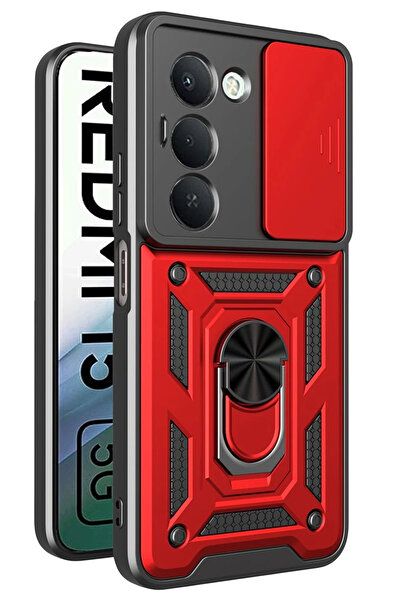 NewFace Sptrns Xiaomi Redmi 15 4g Pars Silicone with Lens Ring (00023) - Red