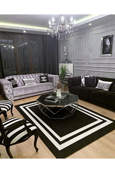 MyDecoRoom Makinede Yıkanabilir Kaymaz Taban Antialerjik Dekoratif Salon Otur...