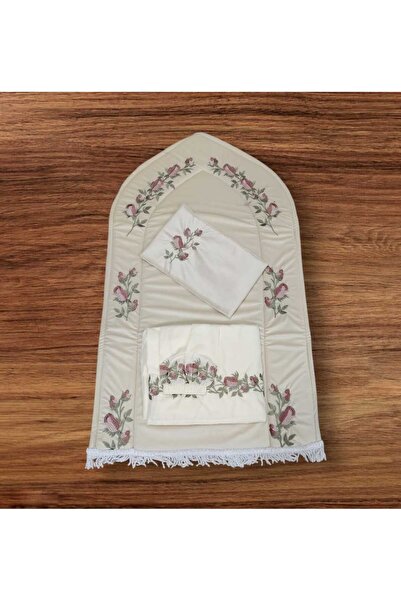 BIET ALMAFROSHAT طقم سجاد صلاه 3 قطعه ملكي مطرز