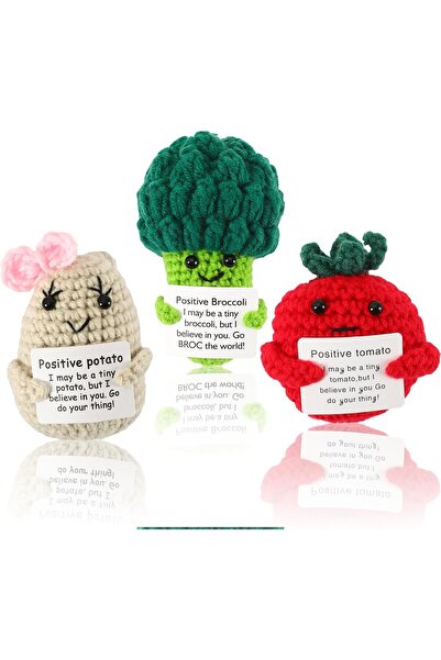 Generic دمى بطاطس كروشيه يدوية الصنع - 3 قطع