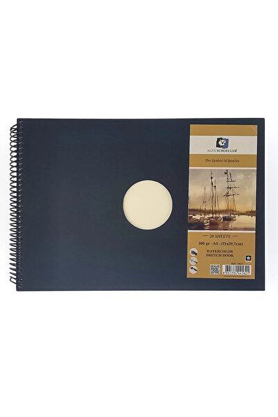 Alex Schoeller A4 20Yp 300Gr Spiral Bound Hardcover Watercolor Notebook / Alx...