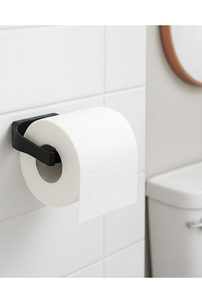 ZERO LAND Sptrns Modern Black Toilet Paper Holder Wall Mounted Minimal (04444...