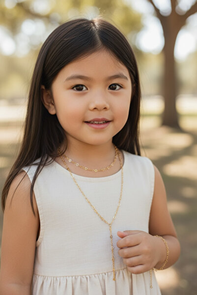 derokas Y Necklace with Heart Detail and Bracelet Children's Set 316 L Steel ...