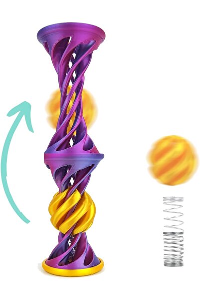 Generic كرة حلزونية مطبوع ثلاثية الأبعاد من آزوني، مجسم هرمي لتخفيف التوتر، إ...