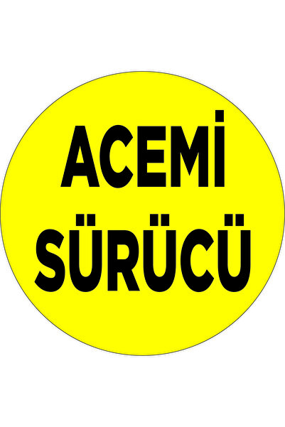 TASARIM TABELA Acemi Sürücü Sticker 14cm