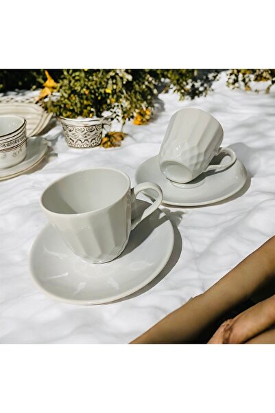 Altijara Porcelain Coffee Cup Set 2-Piece Turkish Coffee Cup Set