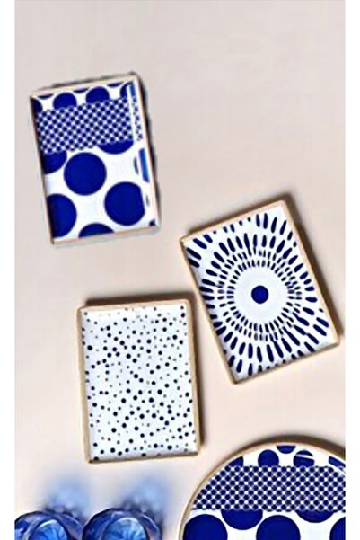 Porland Spotty 6'lı Kayık Tabak 18x13 cm