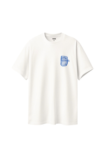 Premium Oversize %100 Pamuk Unisex Baskılı Tişört Sardine Club