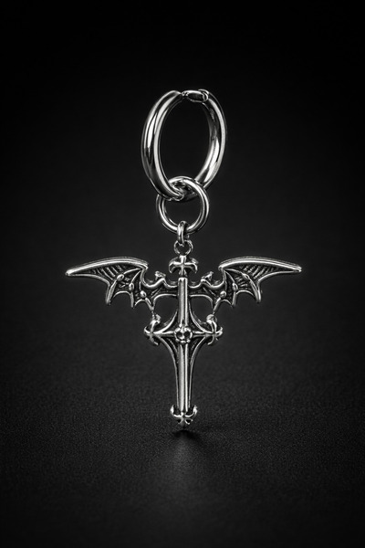 depozoom Çelik Halka Küpe Sallantılı Unisex Küpe 1 adet