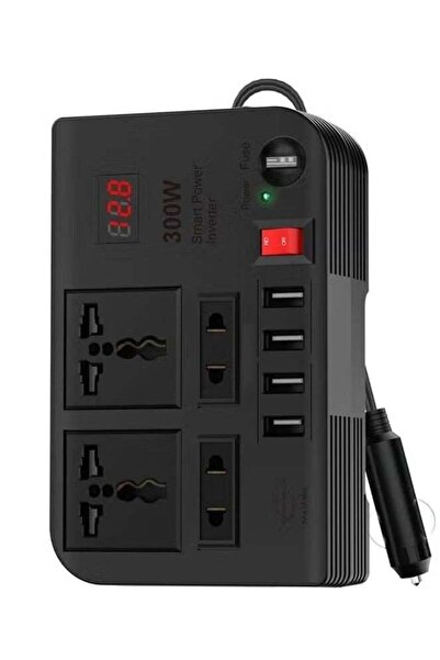 powermax مقبس تمديد طاقة السيارة من أكاليكس 300 واط - سبارك 3 مزود بمنفذ USB ...