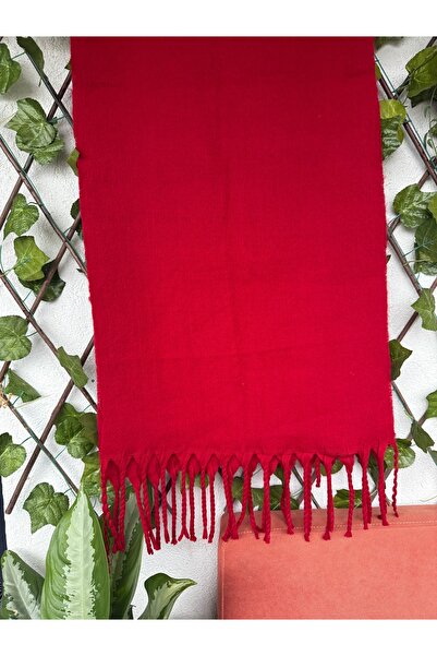 Blotch Tassel Cashmere Fabric Red Soft Textured Women's Scarf Shawl Shoulder ...