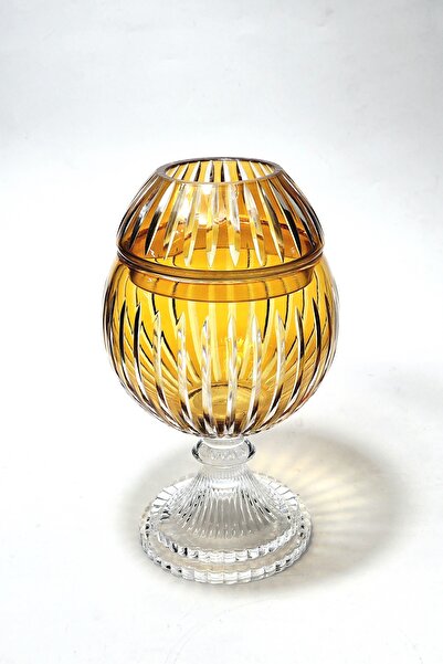 Kristal Market Handcrafted Cut Crystal Vertical Pattern Large Pedestal Napkin...