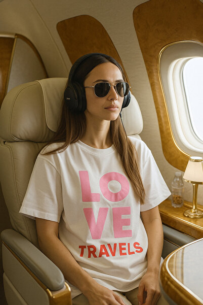 Borncelebs Oversize Travel T-Shirt for Women in Cotton