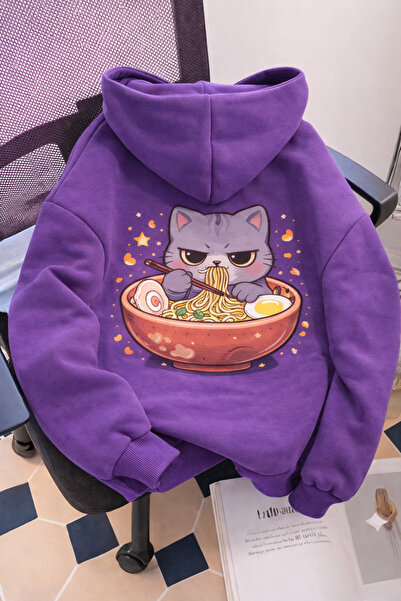 YRN COLLECTION Hanorac unisex violet Kanye West Graduation imprimat supradime...