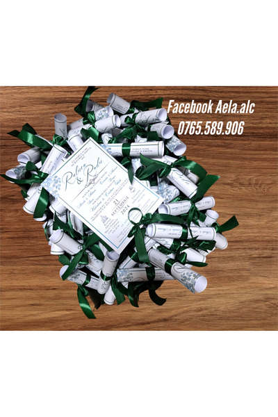 Aela.alc Invitatie nunta eleganta set 10 buc