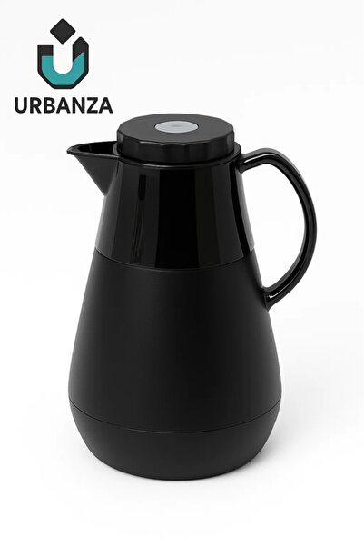 Urbanza Elegant Black Vacuum Flask 1L – Stylish and Durable Hot & Cold Bevera...