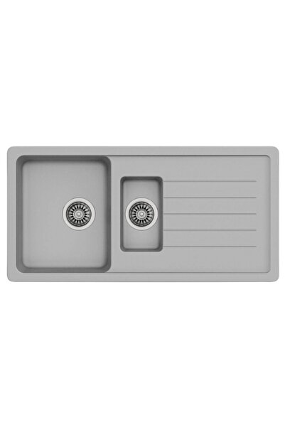 EVIER Granit Evye Base XL Series Grey I GRİ (1.5 Göz) (100x50)