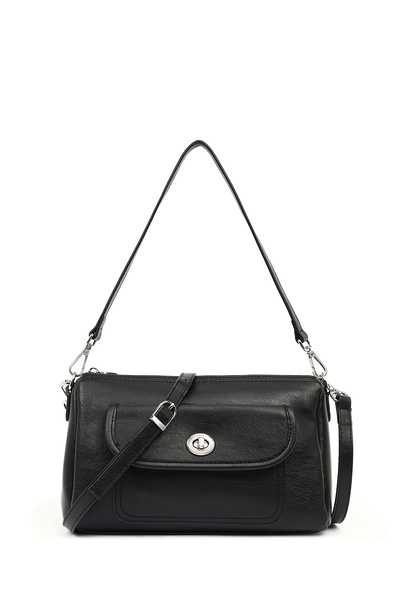 Derimod Women's Black Long Strap Shoulder Bag 25Abd211818