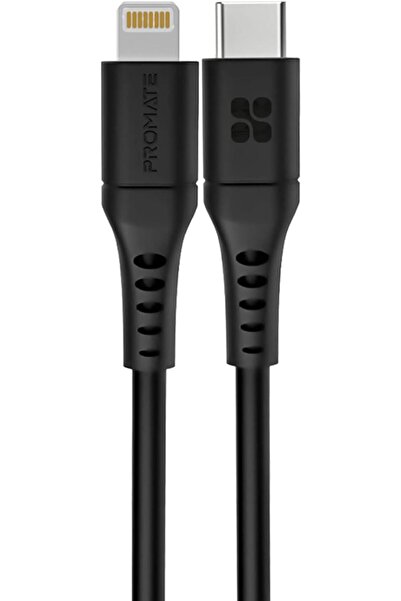 Promate USB-C to Lightning Cable, Fast-Charging 20W Power Delivery