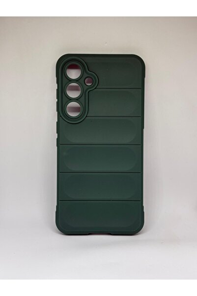 Store Samsung Galaxy S24 FE Uyumlu Çizgili Yeşil Silikon Kılıf