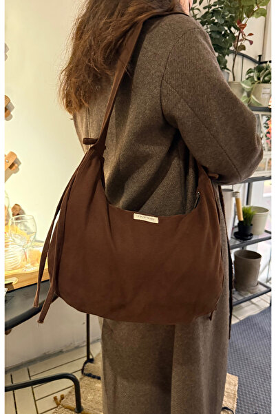 RONASBAG Bow Bag Kahverengi Kadın Astarlı Içi Gözlü Fiyonk Detaylı Fermuarlı ...