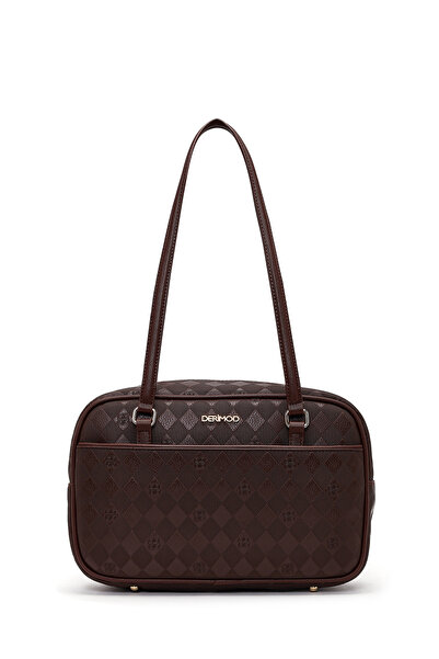 Derimod Women's Brown Printed Shoulder Bag 25Wbd238126