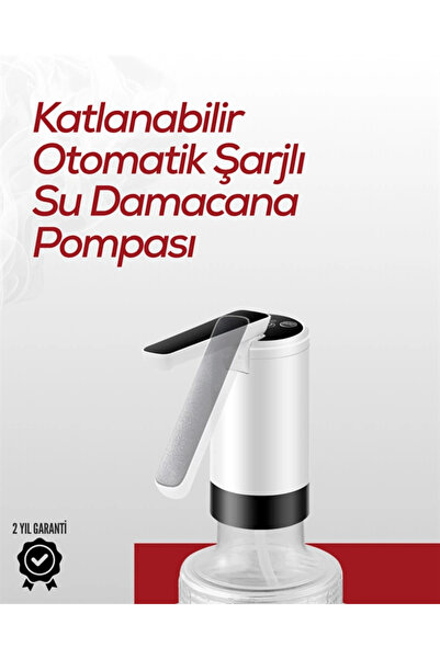 Epilons Uzun Şarj Süreli Su Pompası | Tek Tuşla Başlat/Durdur | Cam Daana Uyu...