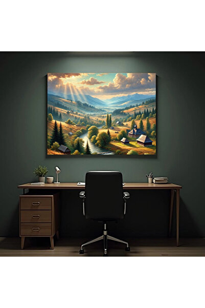 Printees Tablou - Râu de munte - Canvas pe șasiu