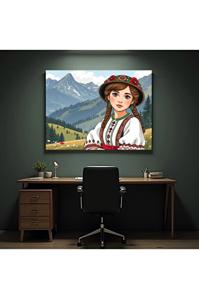 Printees Painting - Illustration with father in the mountains