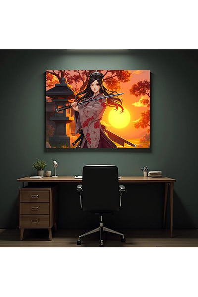 Printees Tablou - Luptătoare cu sabie stil nipon